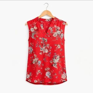 Per Seption Woman Red Floral Boho Plus Size 2X